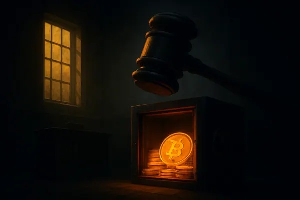AI illustration: UK court: Chinese law governs fraud victims' 61,000 Bitcoin claims