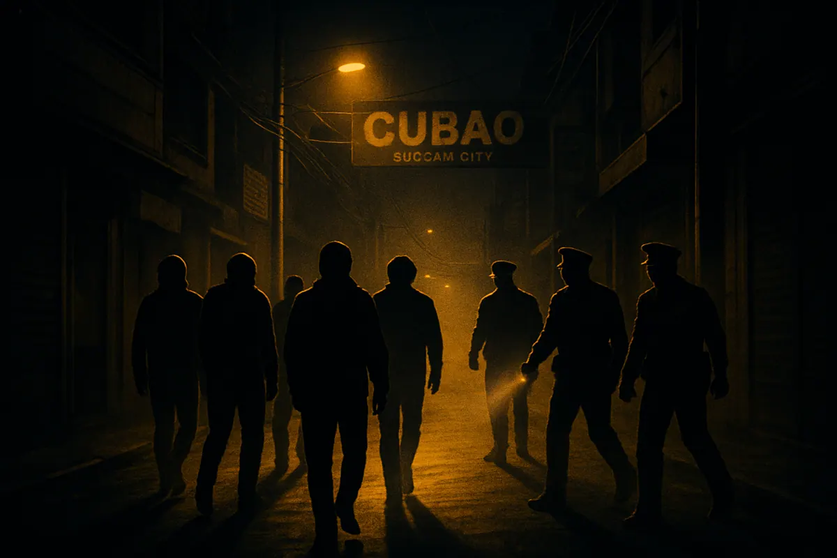 AI illustration for: 76 foreigners nabbed in Cubao, Quezon City POGO-like operation