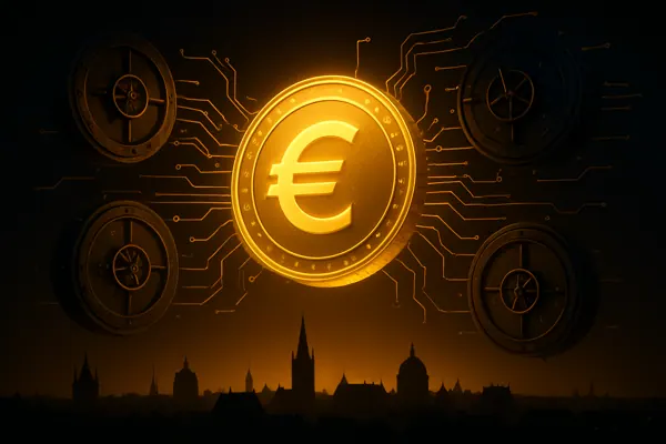 AI illustration: Dutch central bank grants Qivalis e-money license for euro stablecoin