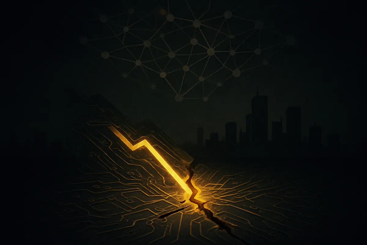 AI illustration for: IMF sees AI correction and cyber threats as near-term shock risks